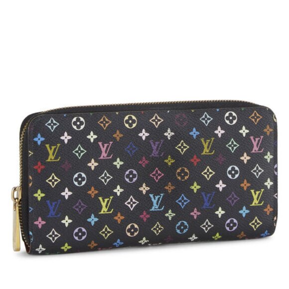 Louis Vuitton Takashi Murakami X Black Monogram Multicolor Zippy Wallet - Picture 1 of 9